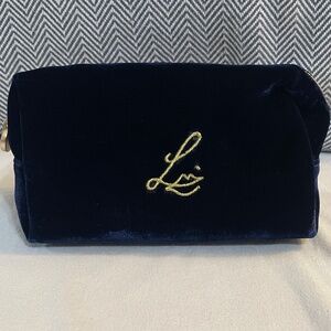 NWOT Lisa Eldridge Limited Edition Blue Velvet Collection Makeup Pouch